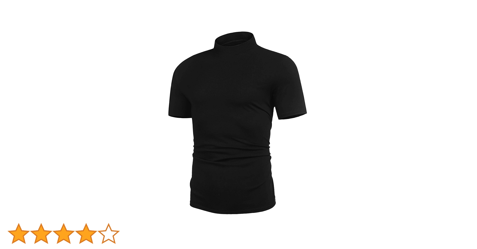★sale★Men's MockNeck 4G02 CBOT COOFANDY Men's Mock Turtleneck Sweater Short Sleeve Casual